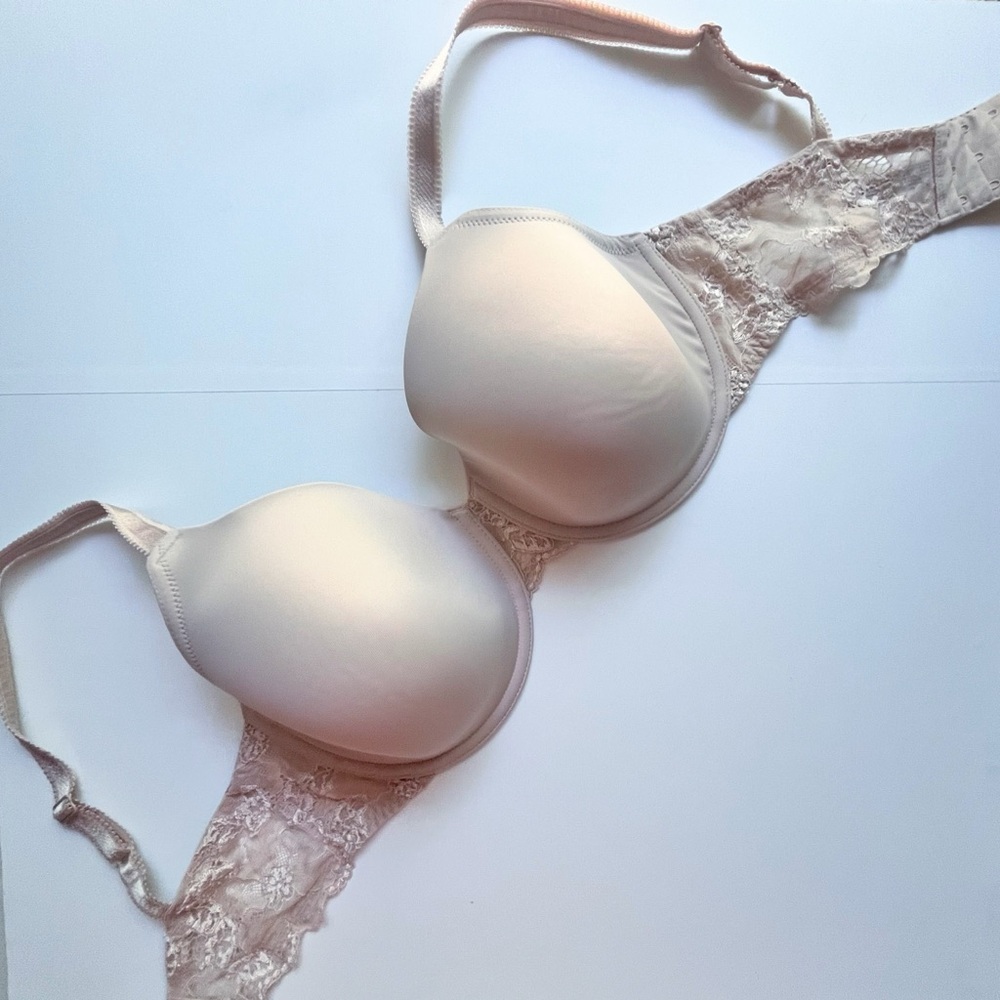GUC Wacoal Nude/Blush tshirt bra 36DDD (36F)